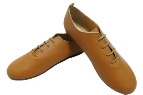 【かぼちゃの馬車CA-150 キャメル】ころんと靴紐シューズ